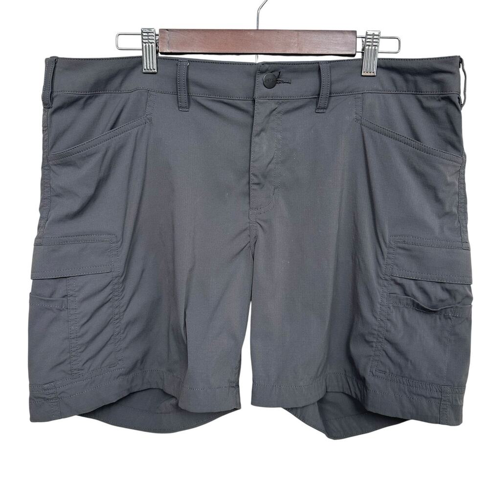 Carhartt Women's Gray Rugged Flex Straight Fit Force Madden Cargo Shorts Size 16